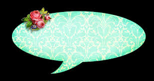 shabby chic speech bubble